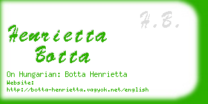 henrietta botta business card